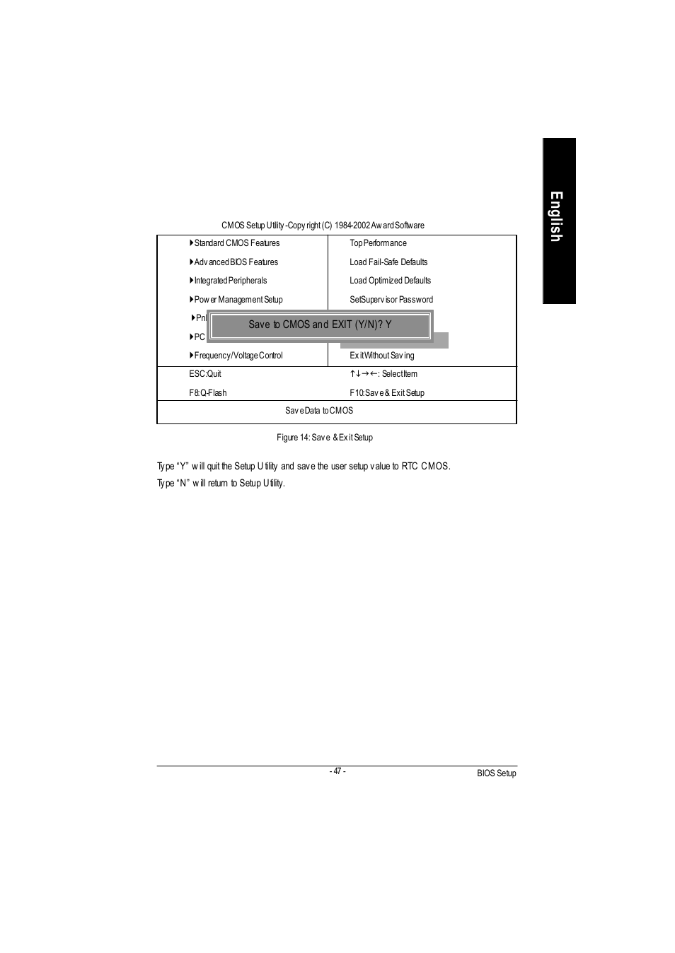 English save & exit setup | GIGABYTE GA-7VA1004 User Manual | Page 53 / 96