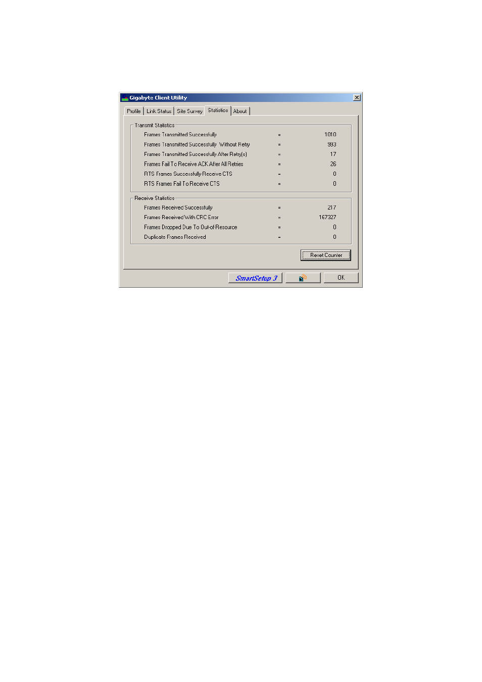 Statistics tab | GIGABYTE AirCruiser G GN-WB01GS User Manual | Page 21 / 26