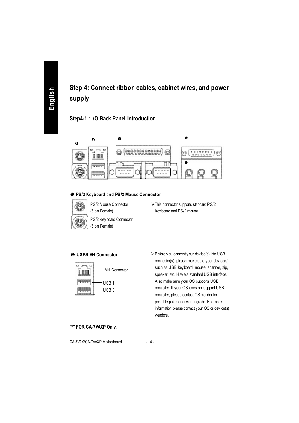Step4-1 : i/o back panel introduction | GIGABYTE PHASER 4500 User Manual | Page 20 / 128