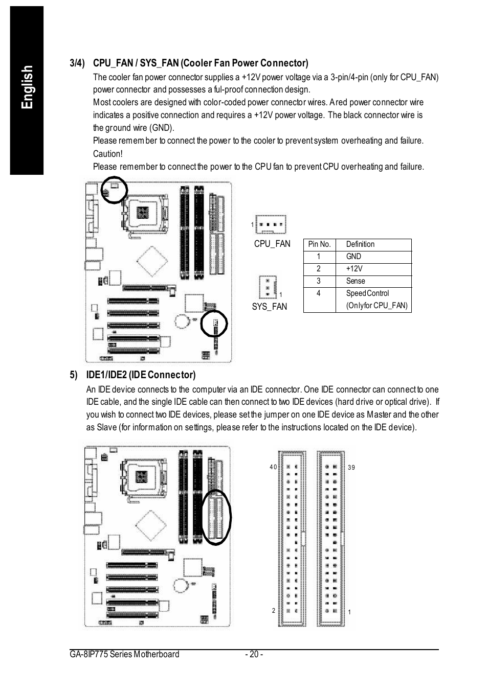 English | GIGABYTE GA-8IP775 Series User Manual | Page 20 / 80