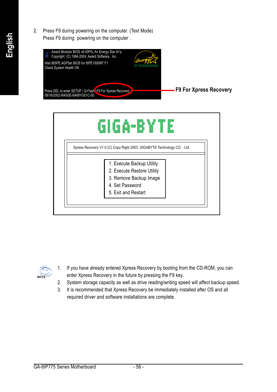 English | GIGABYTE GA-8IP775 Series User Manual | Page 56 / 80