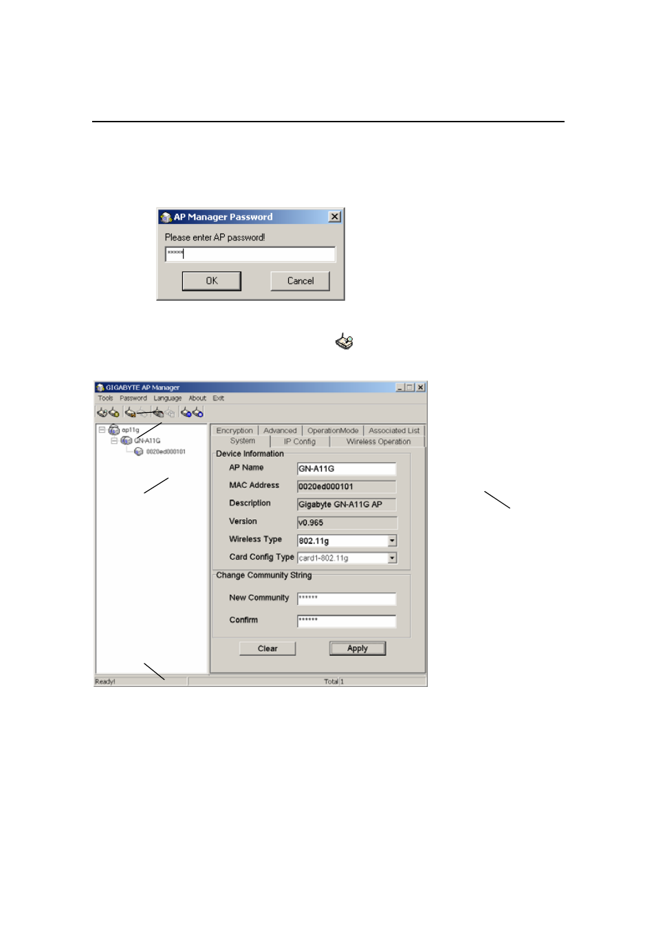 Using access point manager | GIGABYTE GN-A11G User Manual | Page 15 / 57