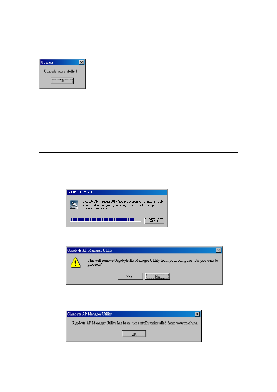 Uninstall ap manager utility | GIGABYTE GN-A11G User Manual | Page 35 / 57