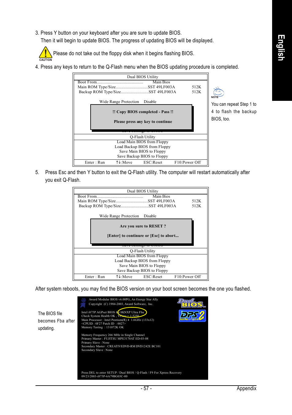 English, Appendix - 57 | GIGABYTE GA-K8VT800 User Manual | Page 57 / 80