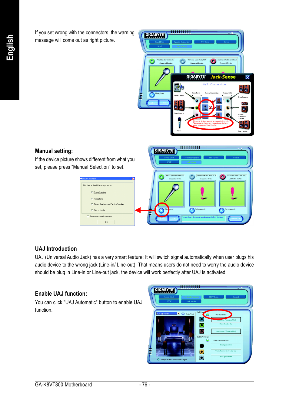 English | GIGABYTE GA-K8VT800 User Manual | Page 76 / 80