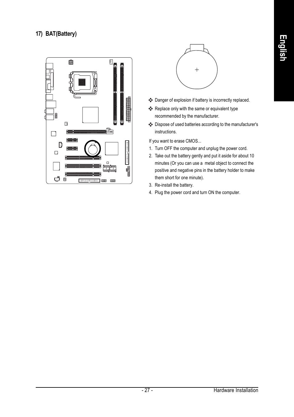 English | GIGABYTE GA-8I945PLGE-RH User Manual | Page 27 / 80
