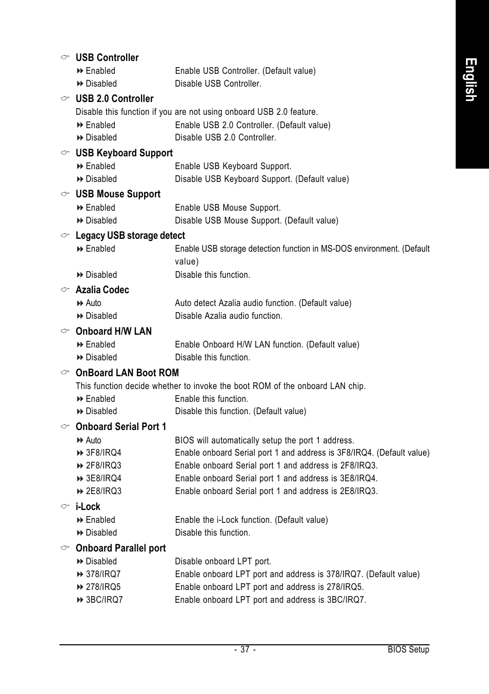 English | GIGABYTE GA-8I945PLGE-RH User Manual | Page 37 / 80