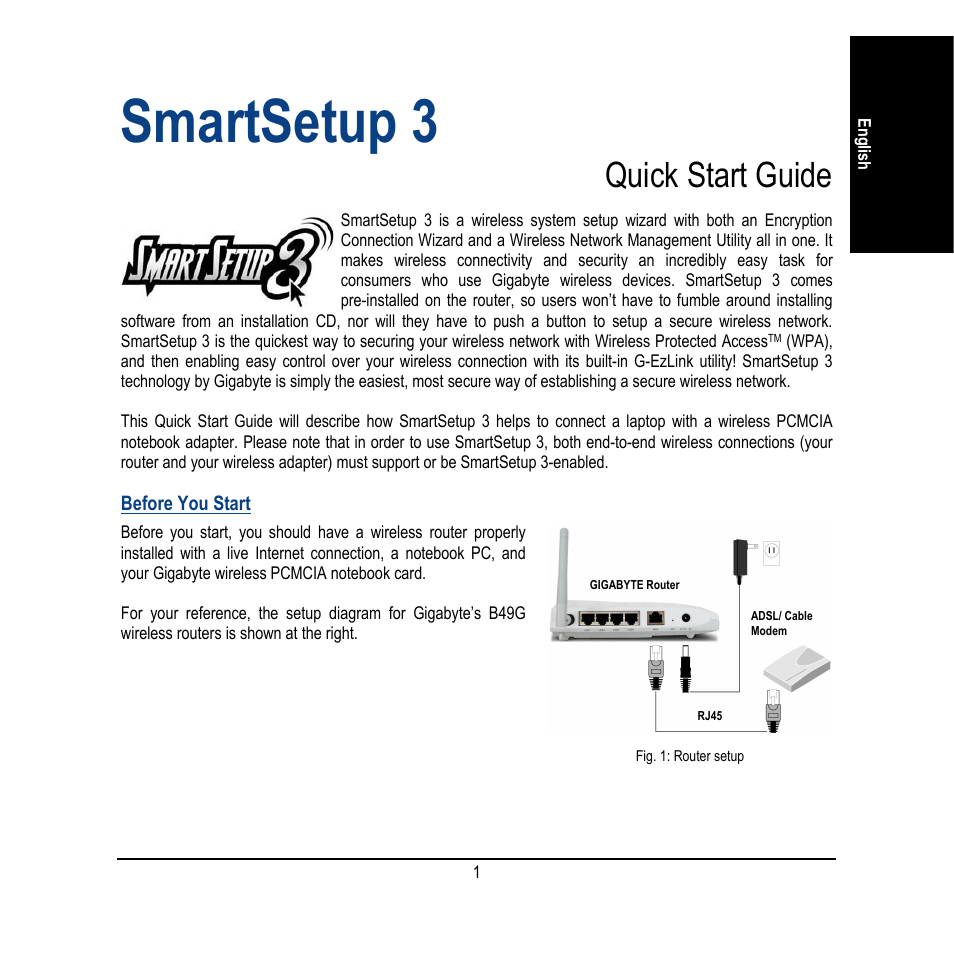 GIGABYTE SmartSetup 3 User Manual | 4 pages