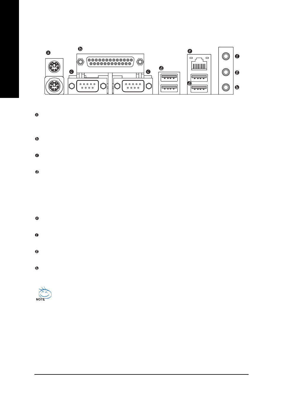 English, 6 i/o back panel introduction | GIGABYTE GA-K8U-939 User Manual | Page 16 / 88