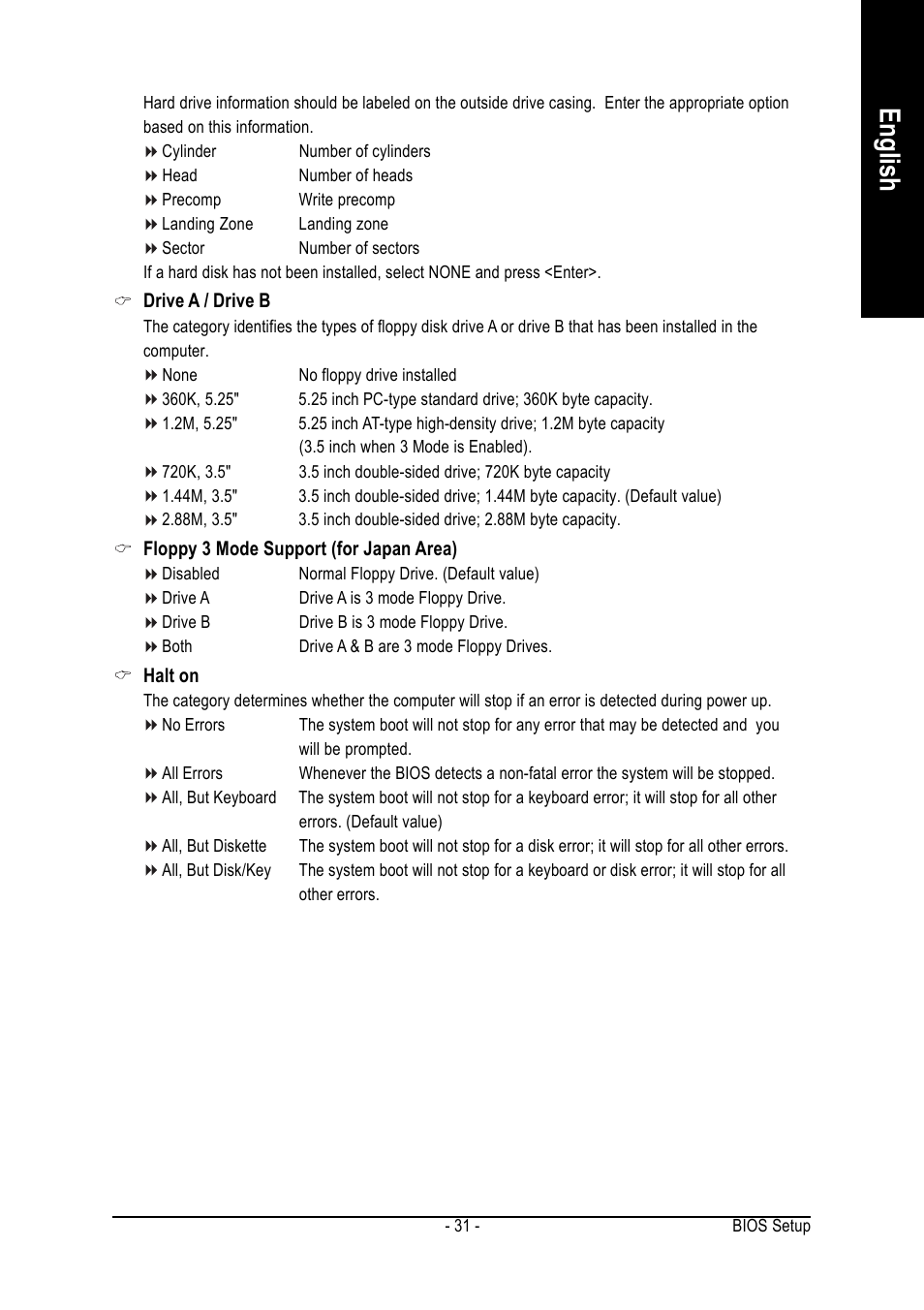 English | GIGABYTE GA-K8NE User Manual | Page 31 / 80