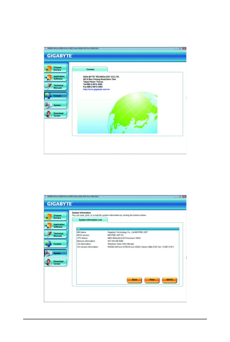 4 contact, 5 system | GIGABYTE GA-M61PME-S2P User Manual | Page 53 / 88