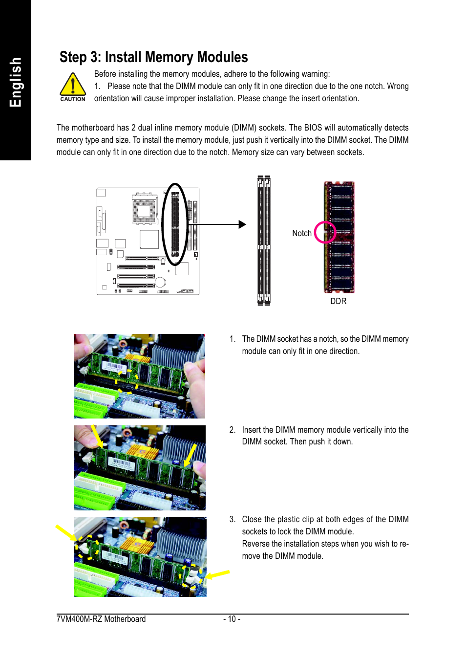 English | GIGABYTE 7VM400M-RZ User Manual | Page 10 / 36