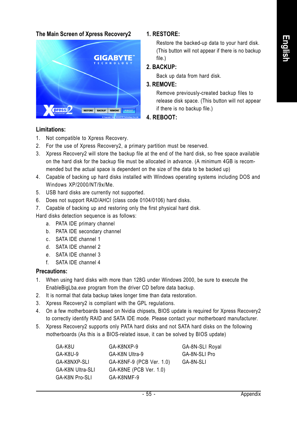 English | GIGABYTE GA-K8NF-9 User Manual | Page 55 / 88