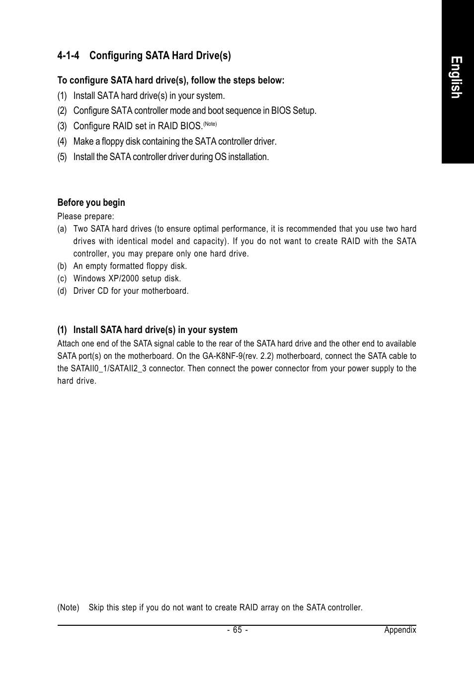 English | GIGABYTE GA-K8NF-9 User Manual | Page 65 / 88