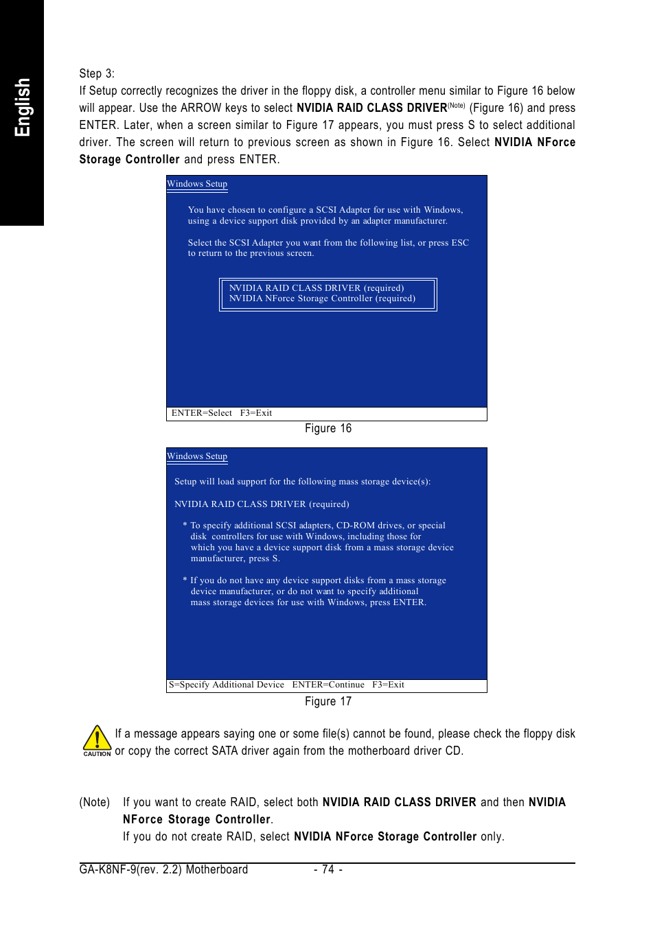 English | GIGABYTE GA-K8NF-9 User Manual | Page 74 / 88