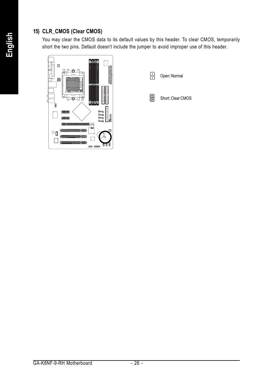 English | GIGABYTE AMD Socket 939 Processor Motherboard GA-K8NF-9-RH User Manual | Page 26 / 88