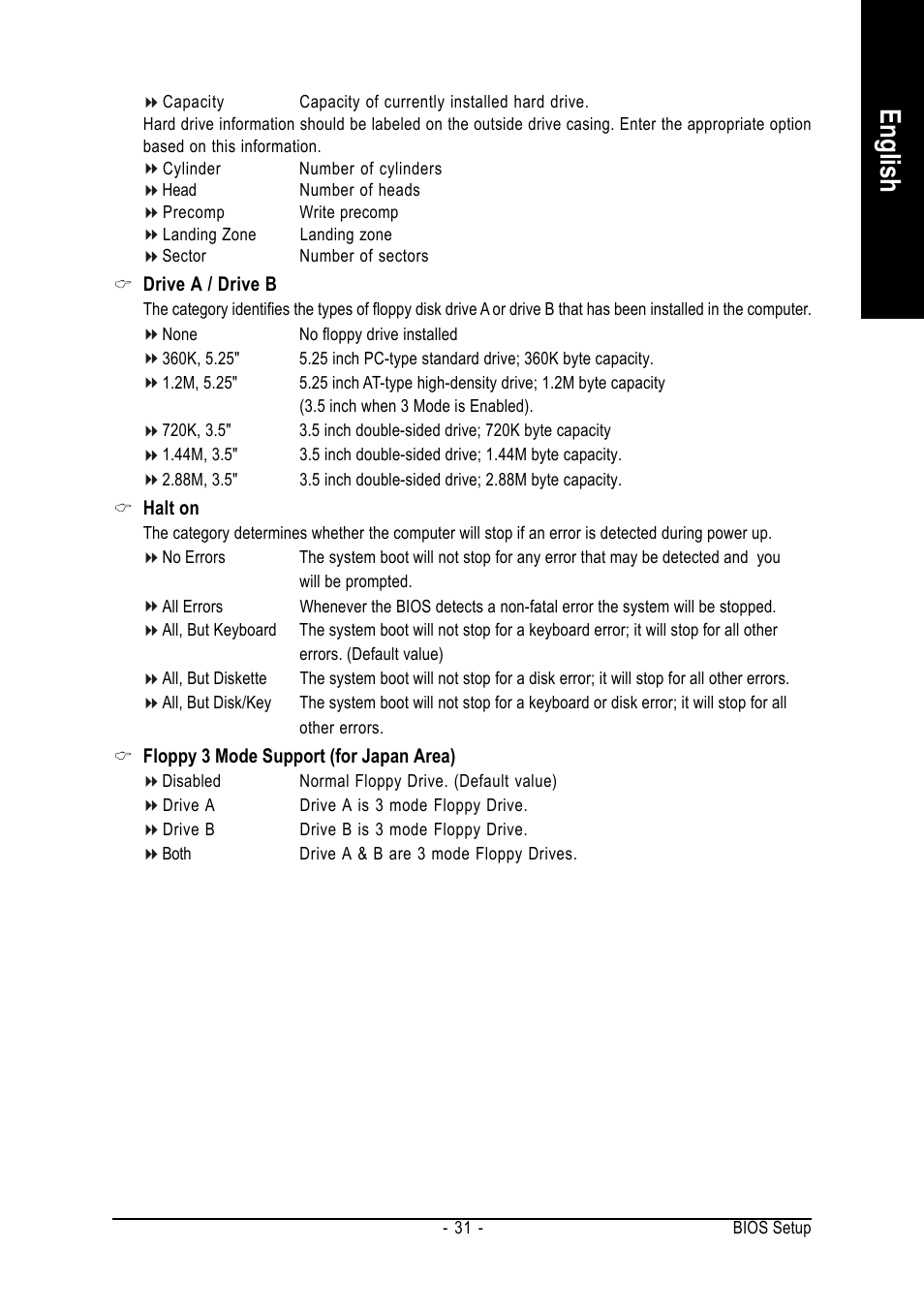 English | GIGABYTE AMD Socket 939 Processor Motherboard GA-K8NF-9-RH User Manual | Page 31 / 88