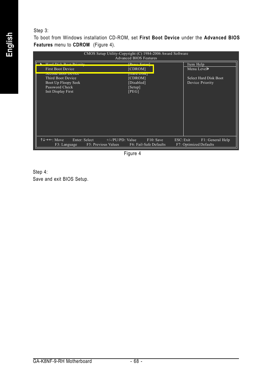 English, Ga-k8nf-9-rh motherboard - 68 | GIGABYTE AMD Socket 939 Processor Motherboard GA-K8NF-9-RH User Manual | Page 68 / 88