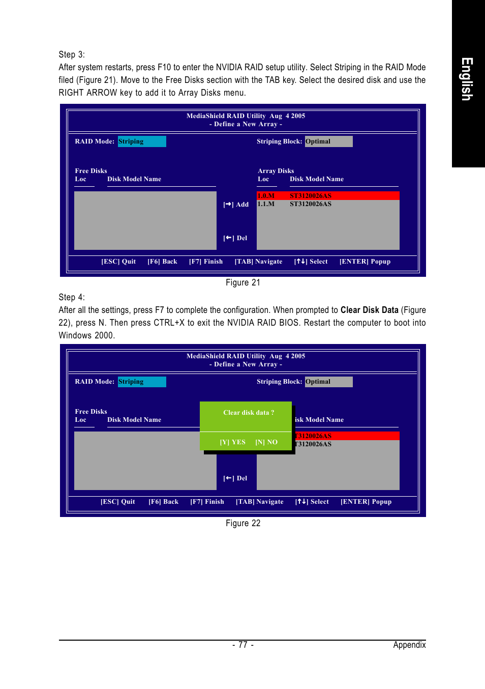 English, Appendix - 77 | GIGABYTE AMD Socket 939 Processor Motherboard GA-K8NF-9-RH User Manual | Page 77 / 88