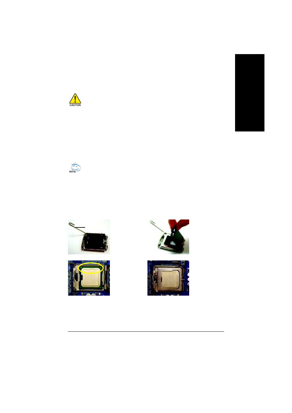 English, 3 installation of the cpu and heatsink | GIGABYTE GA-8I845GVM775 User Manual | Page 11 / 72