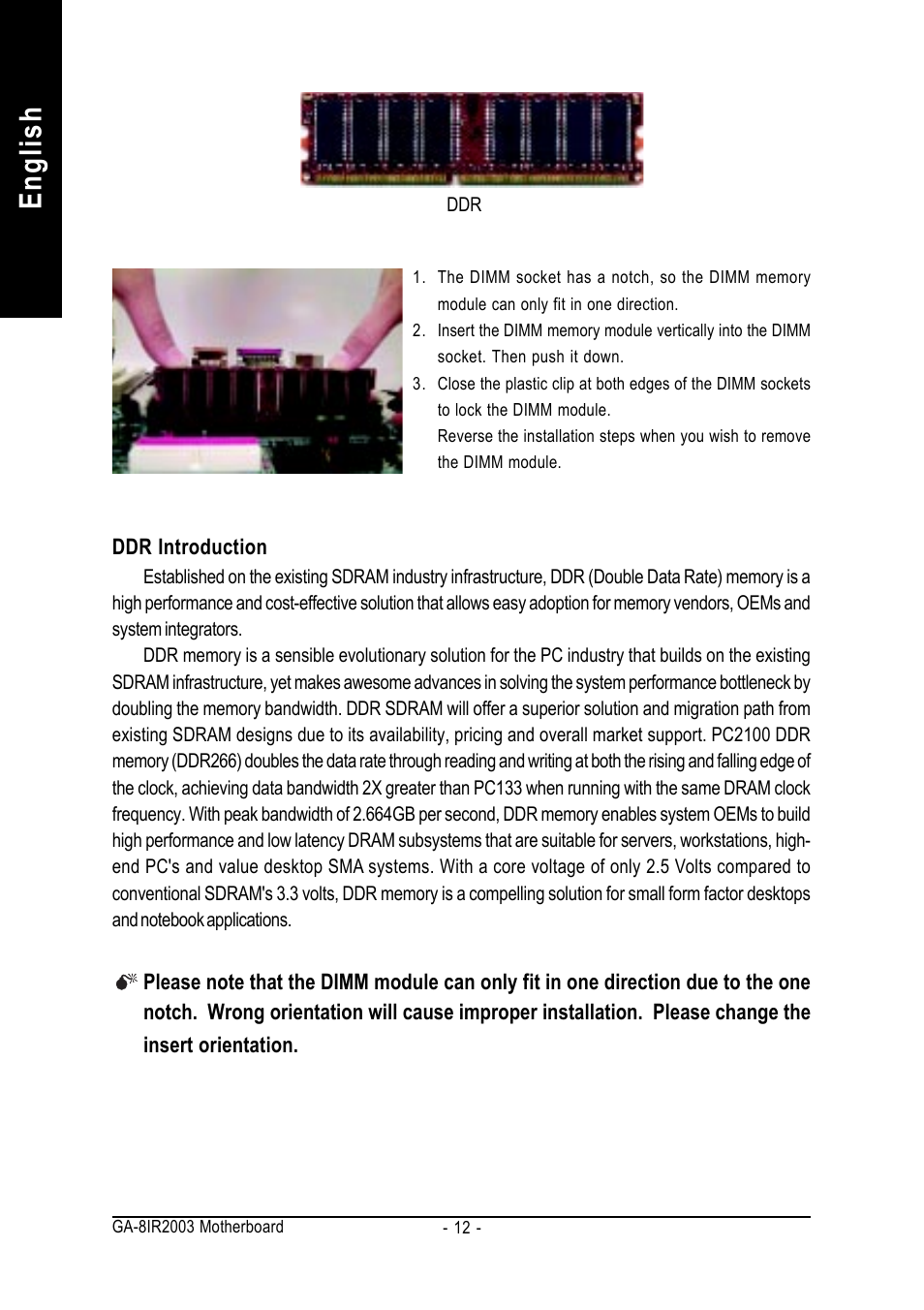 English | GIGABYTE GA-8IR2003 User Manual | Page 16 / 96