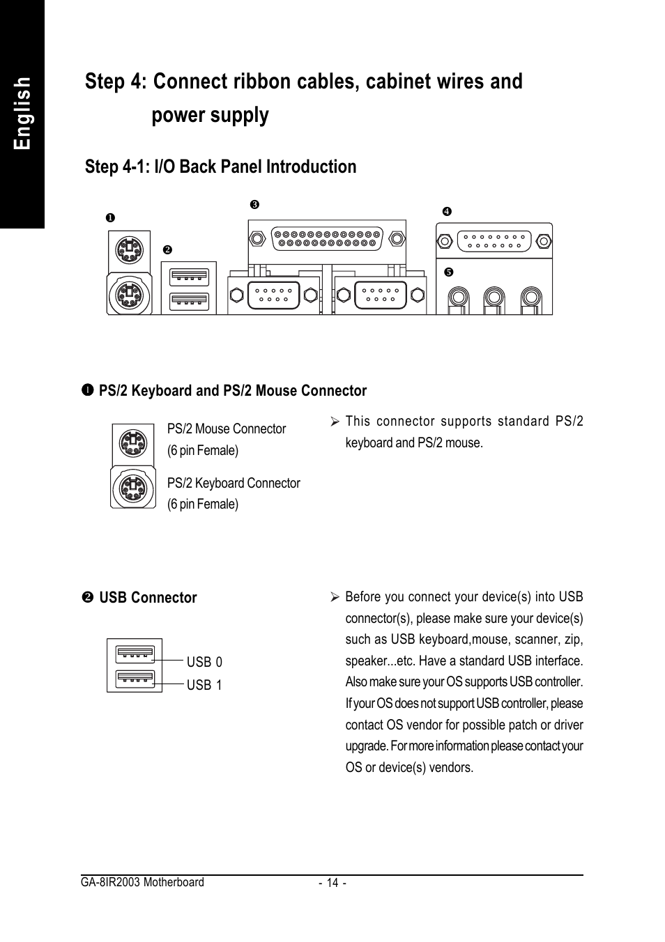 Step 4-1: i/o back panel introduction | GIGABYTE GA-8IR2003 User Manual | Page 18 / 96