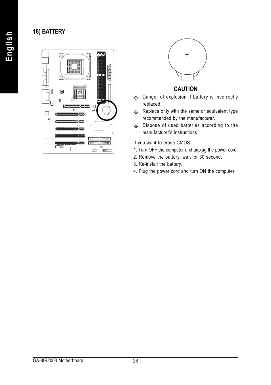 English | GIGABYTE GA-8IR2003 User Manual | Page 30 / 96