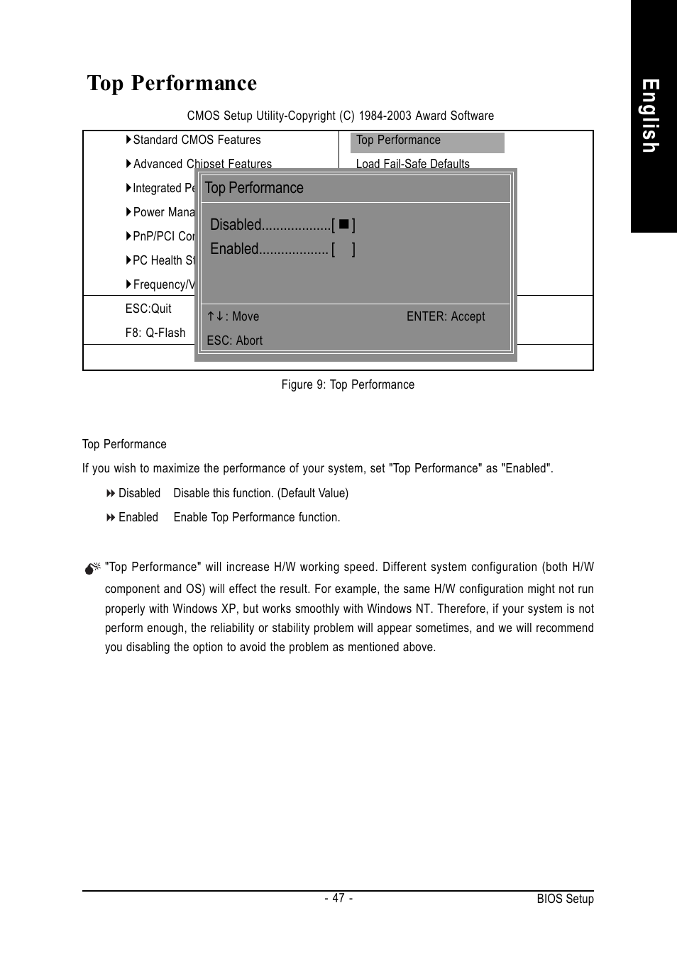 English, Top performance | GIGABYTE GA-8IR2003 User Manual | Page 51 / 96