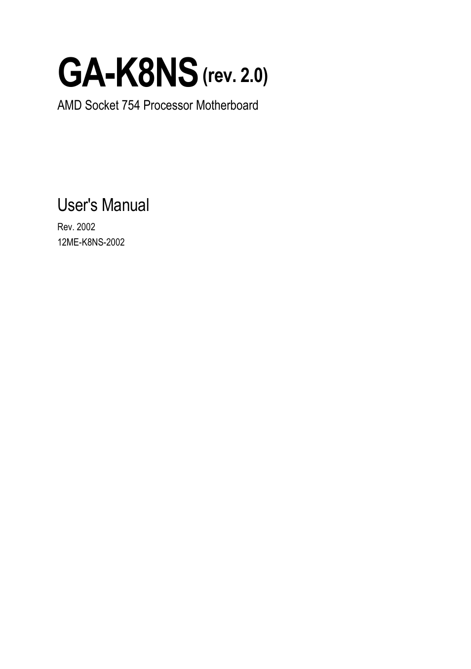 GIGABYTE GA-K8NS User Manual | 80 pages