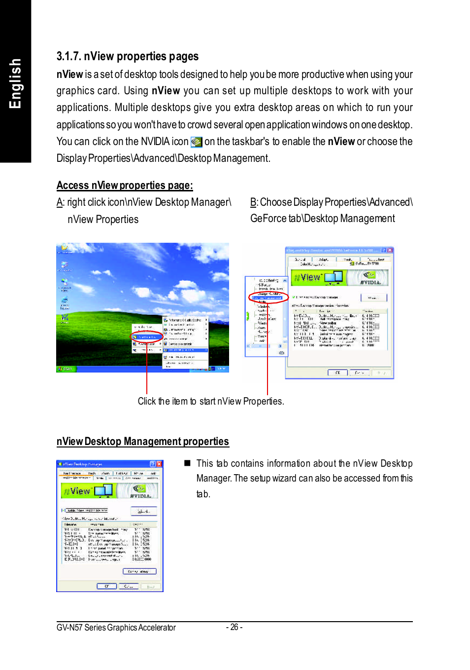 English | GIGABYTE GeForceTM FX 5700 Graphics Accelerator GV-N57256V User Manual | Page 26 / 39