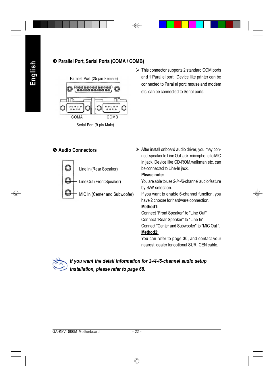 English | GIGABYTE AMD Socket 754 Processor Motherboard GA-K8VT800M User Manual | Page 22 / 96