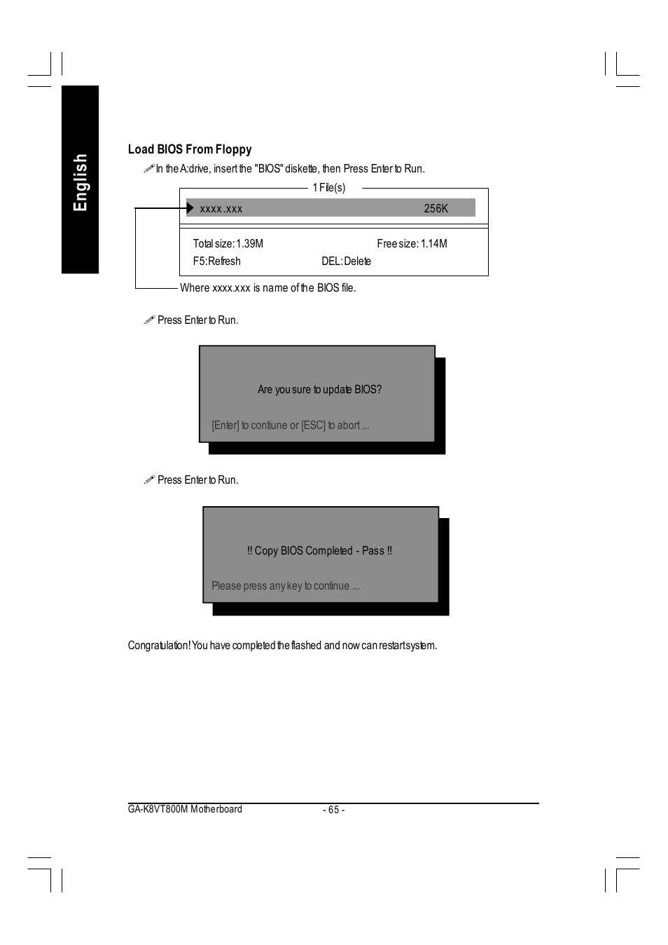 English | GIGABYTE AMD Socket 754 Processor Motherboard GA-K8VT800M User Manual | Page 65 / 96