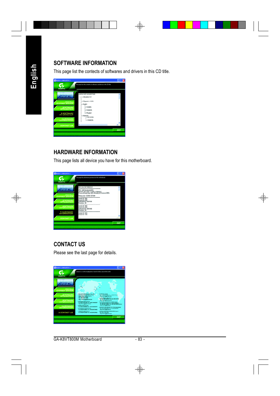 English | GIGABYTE AMD Socket 754 Processor Motherboard GA-K8VT800M User Manual | Page 83 / 96