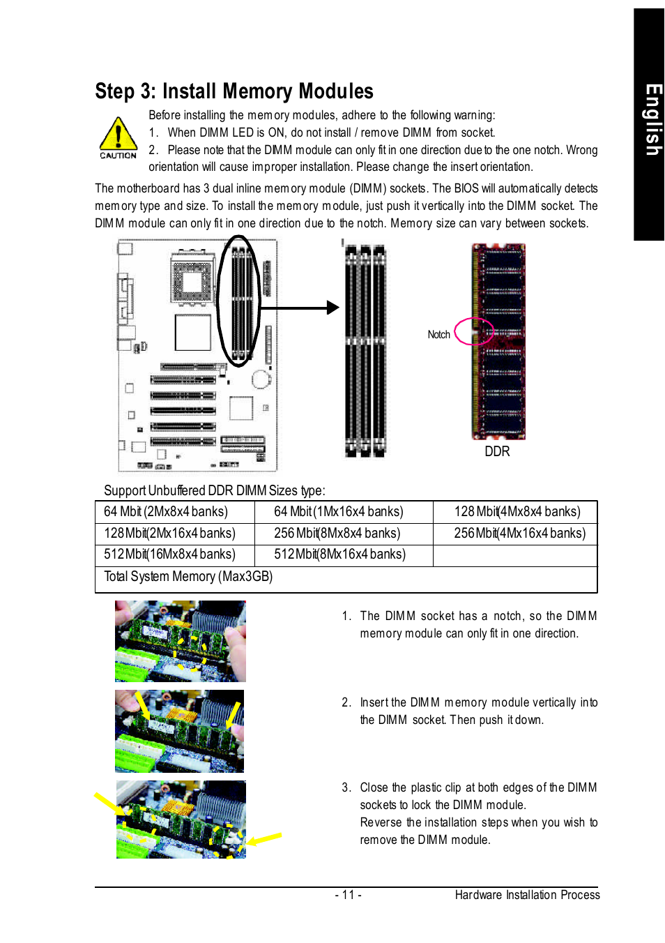English | GIGABYTE 7VT600-RZ User Manual | Page 11 / 40