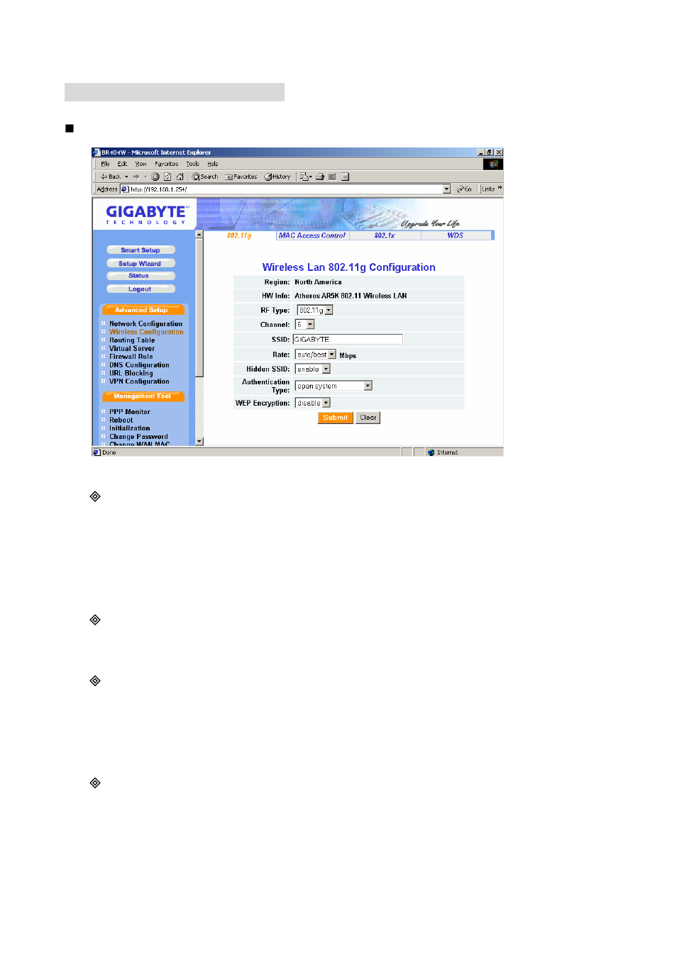 4-2. wireless configuration | GIGABYTE GN-BR404W User Manual | Page 63 / 109