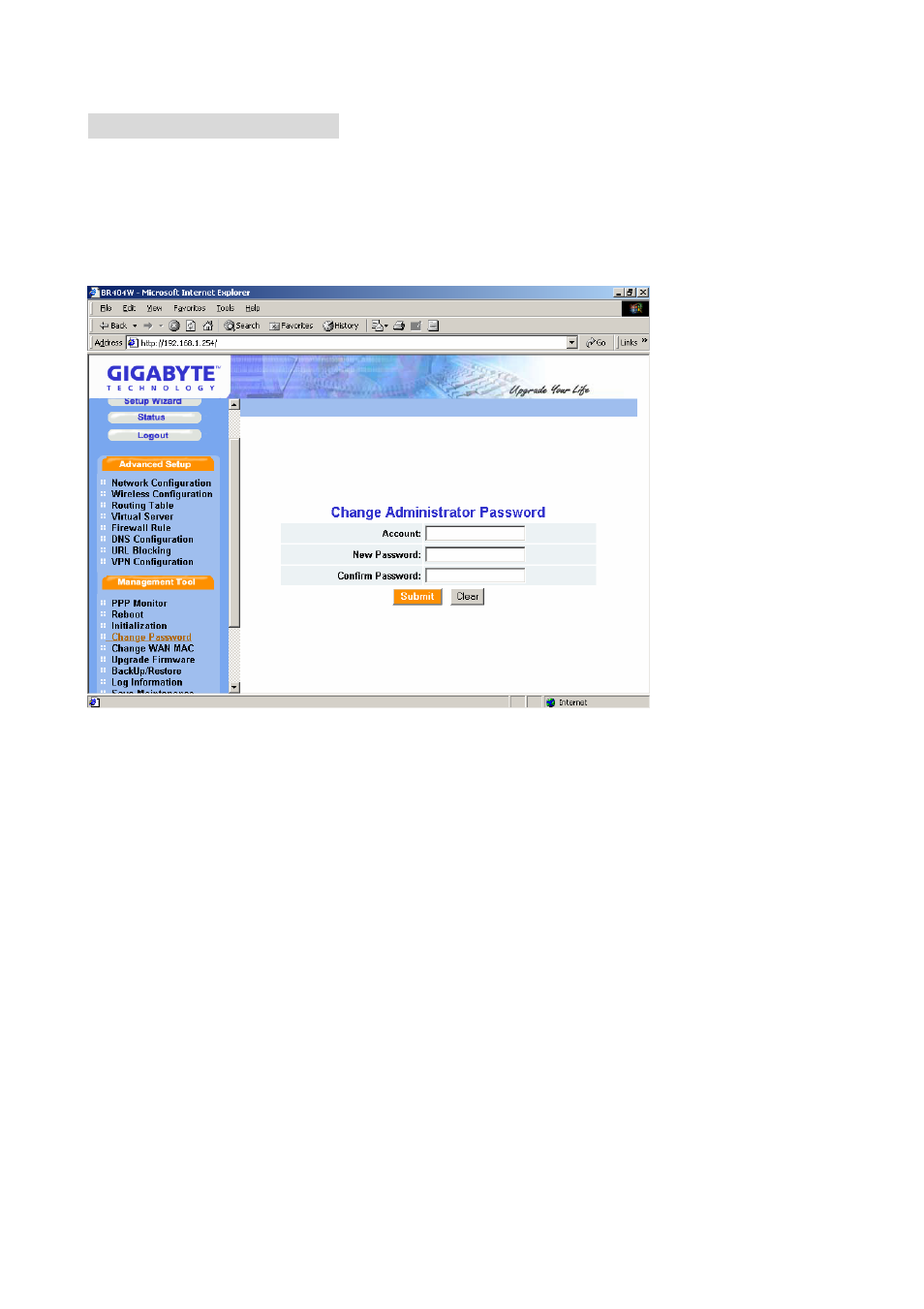 5-4. change password | GIGABYTE GN-BR404W User Manual | Page 87 / 109