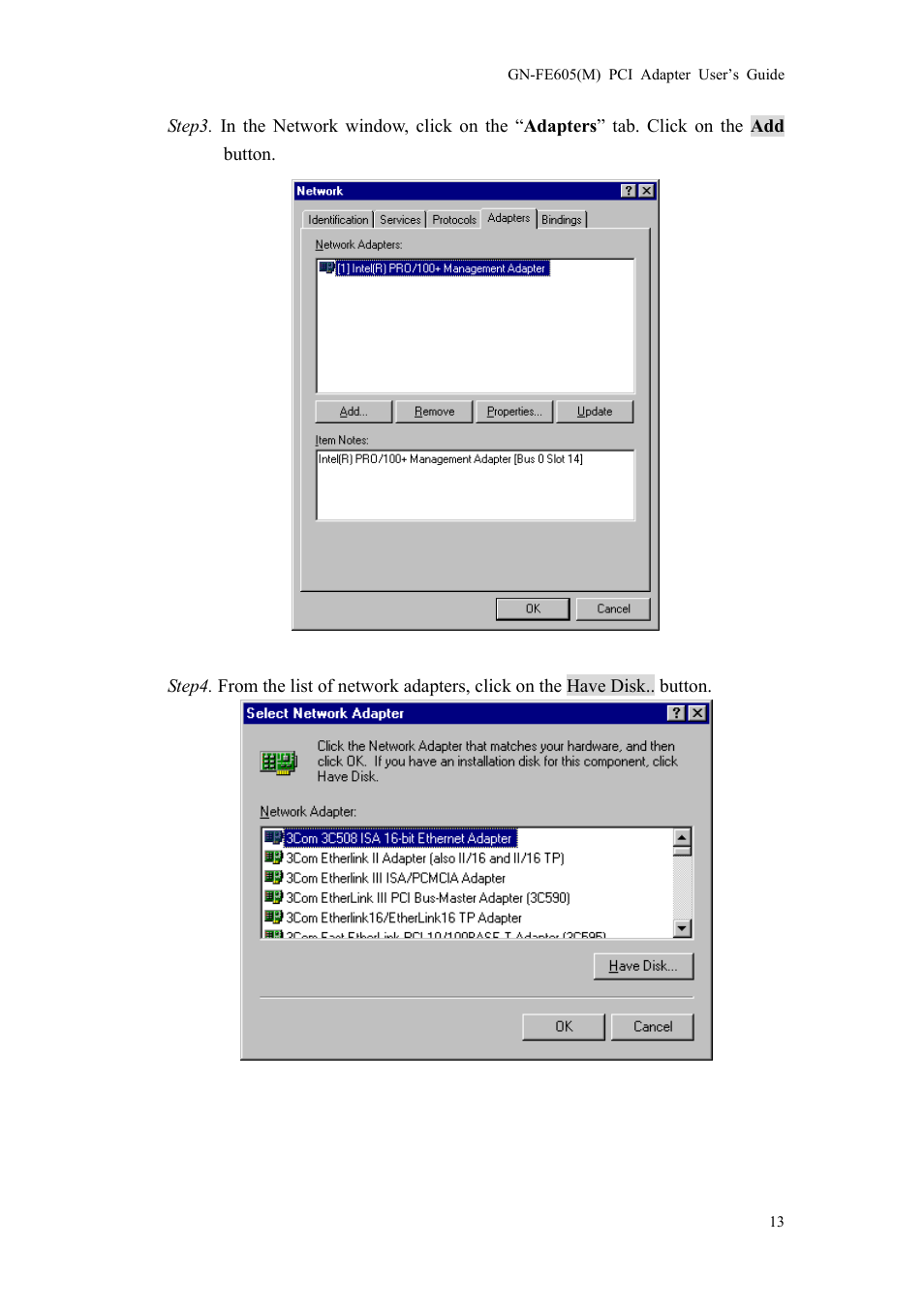 GIGABYTE GN-FE605 User Manual | Page 15 / 62