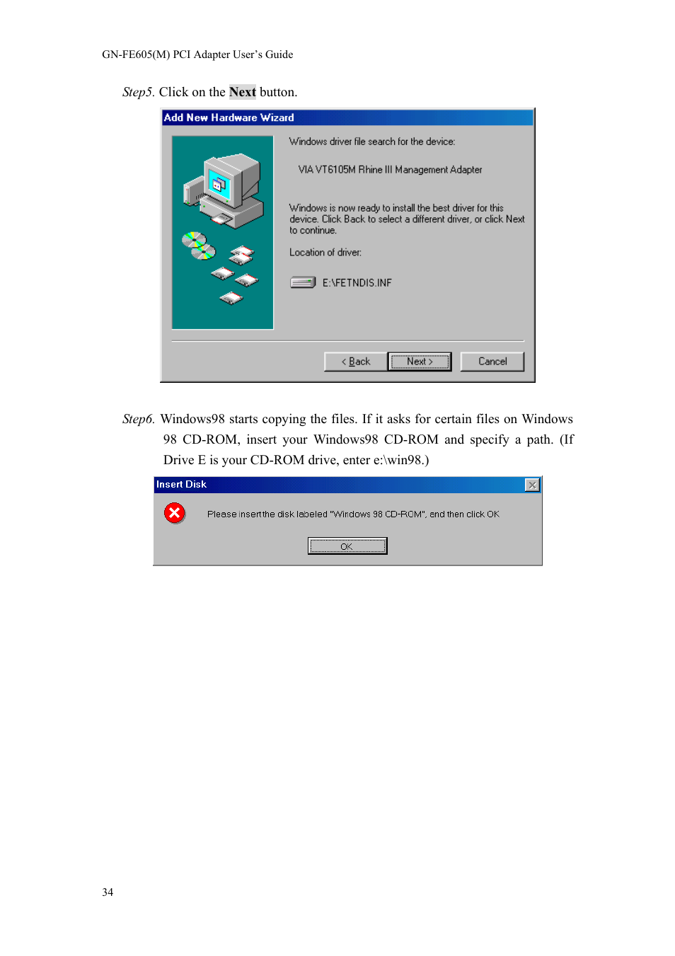 GIGABYTE GN-FE605 User Manual | Page 36 / 62