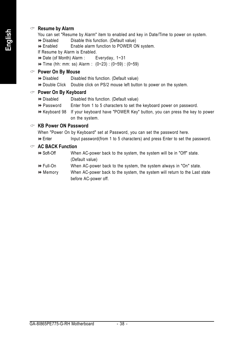 English | GIGABYTE GA-8I865PE775-G-RH User Manual | Page 38 / 72