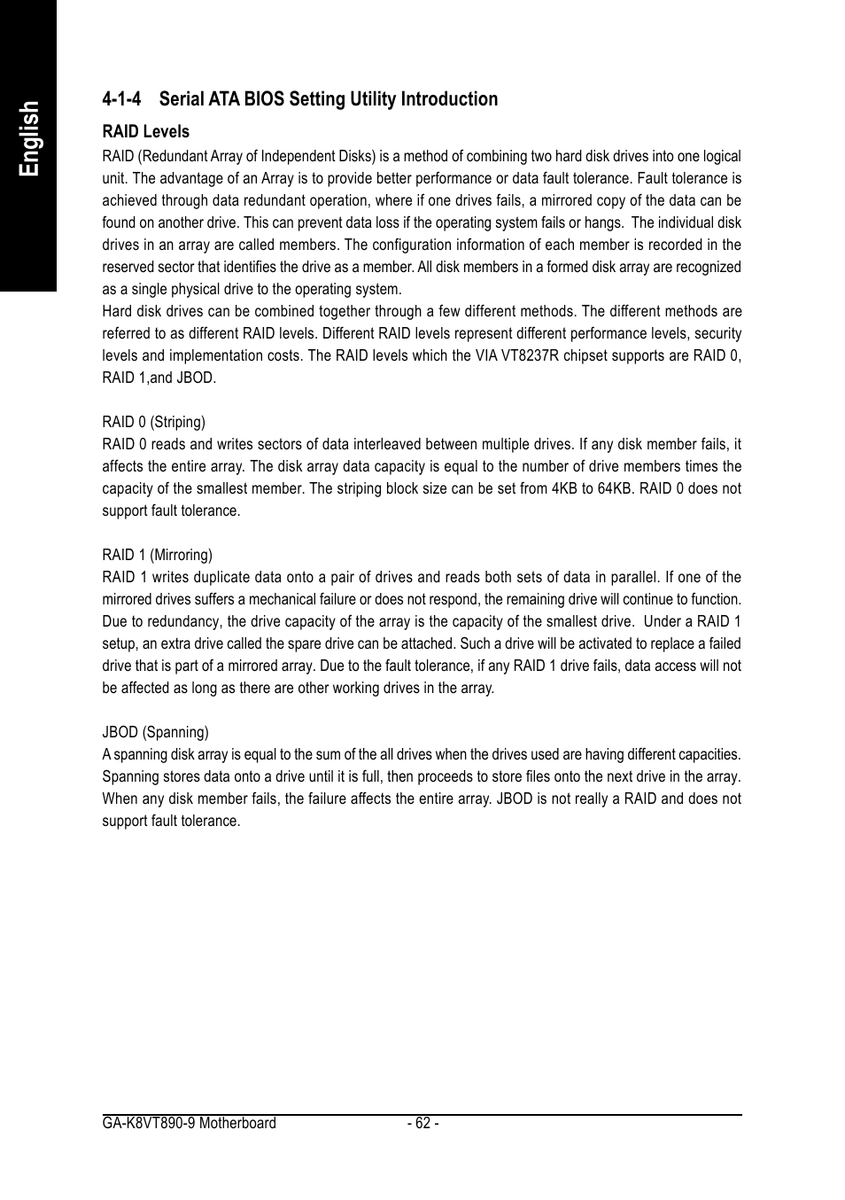English | GIGABYTE AMD Socket 939 Processor Motherboard GA-K8VT890-9 User Manual | Page 62 / 80