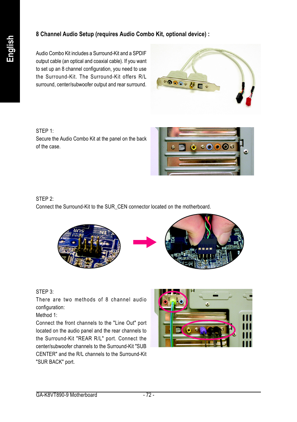English | GIGABYTE AMD Socket 939 Processor Motherboard GA-K8VT890-9 User Manual | Page 72 / 80