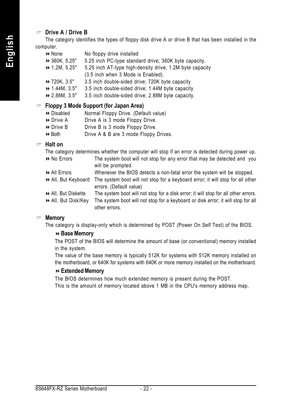 English | GIGABYTE 8S648FX-RZ User Manual | Page 22 / 40