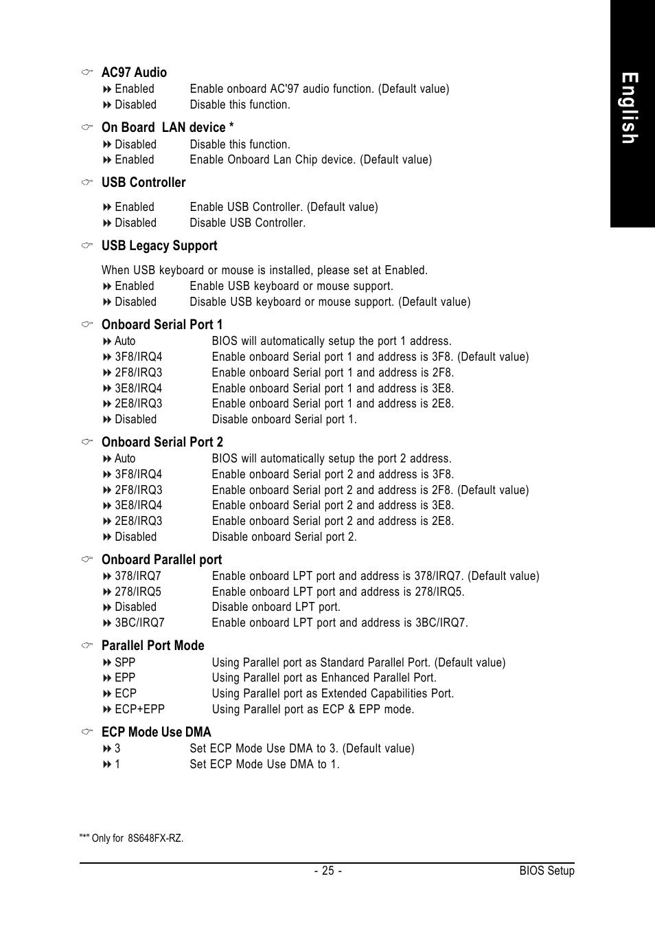 English | GIGABYTE 8S648FX-RZ User Manual | Page 25 / 40