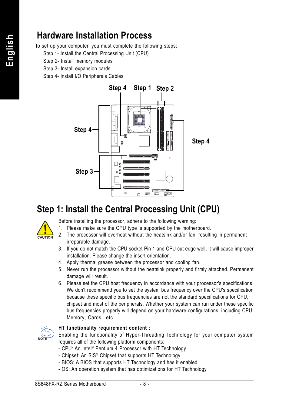 English | GIGABYTE 8S648FX-RZ User Manual | Page 8 / 40