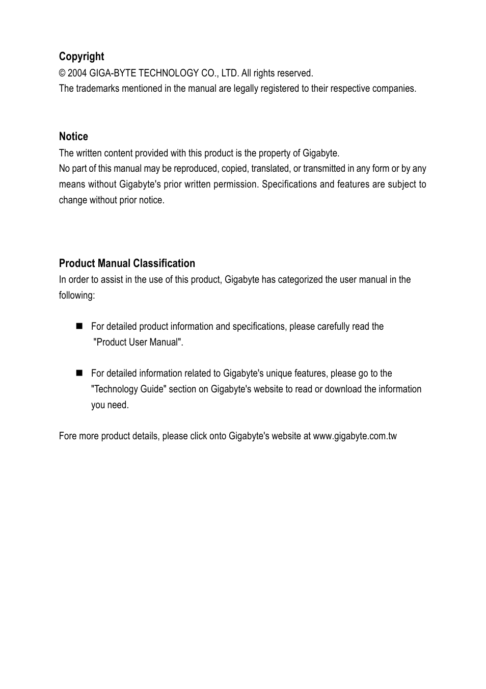 GIGABYTE GA-8I865PEM-775 User Manual | Page 3 / 72