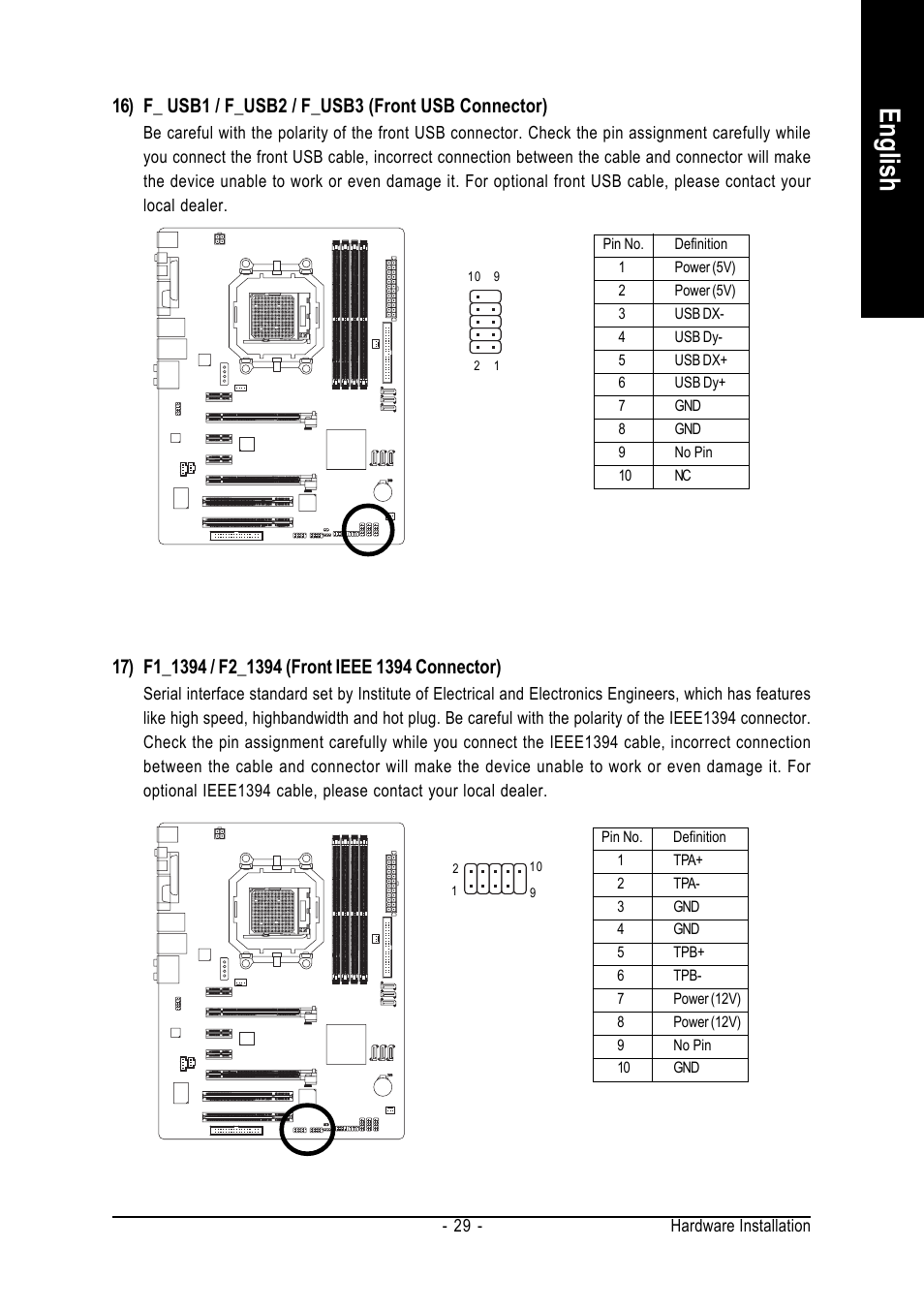 English | GIGABYTE AM2 Processor Motherboard GA-M57SLI-S4 User Manual | Page 29 / 96