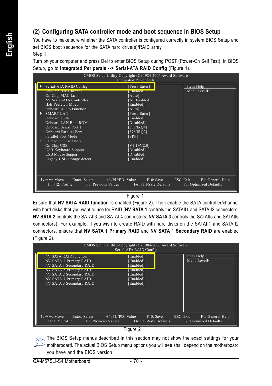 English | GIGABYTE AM2 Processor Motherboard GA-M57SLI-S4 User Manual | Page 70 / 96