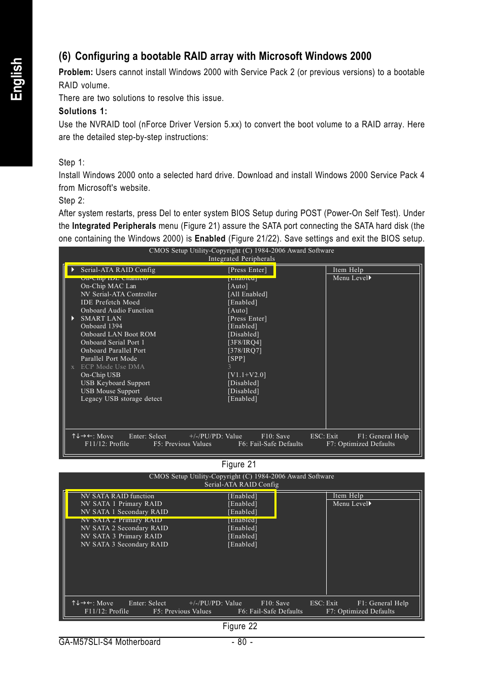 English | GIGABYTE AM2 Processor Motherboard GA-M57SLI-S4 User Manual | Page 80 / 96