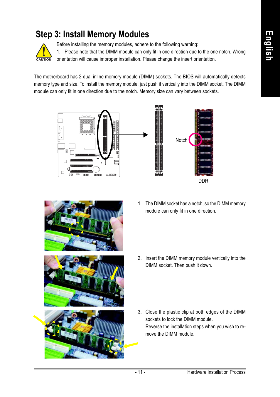 English | GIGABYTE Socket A Processor Motherboard 7VM400AM-RZ User Manual | Page 11 / 40