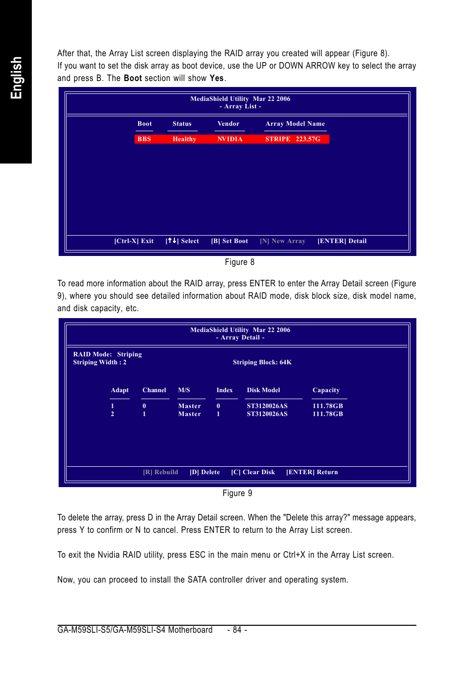 English | GIGABYTE AMD Socket AM2 Processor Motherboard GA-M59SLI-S5 User Manual | Page 84 / 120